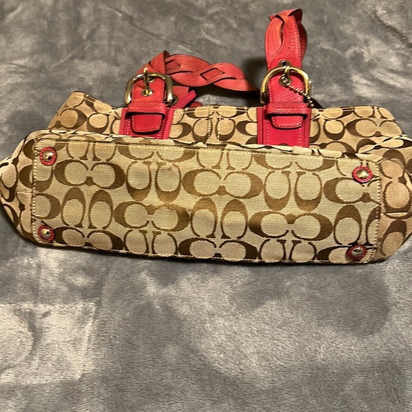 Vintage coach, pink leather canvas, signature purse - Picture 9 of 9